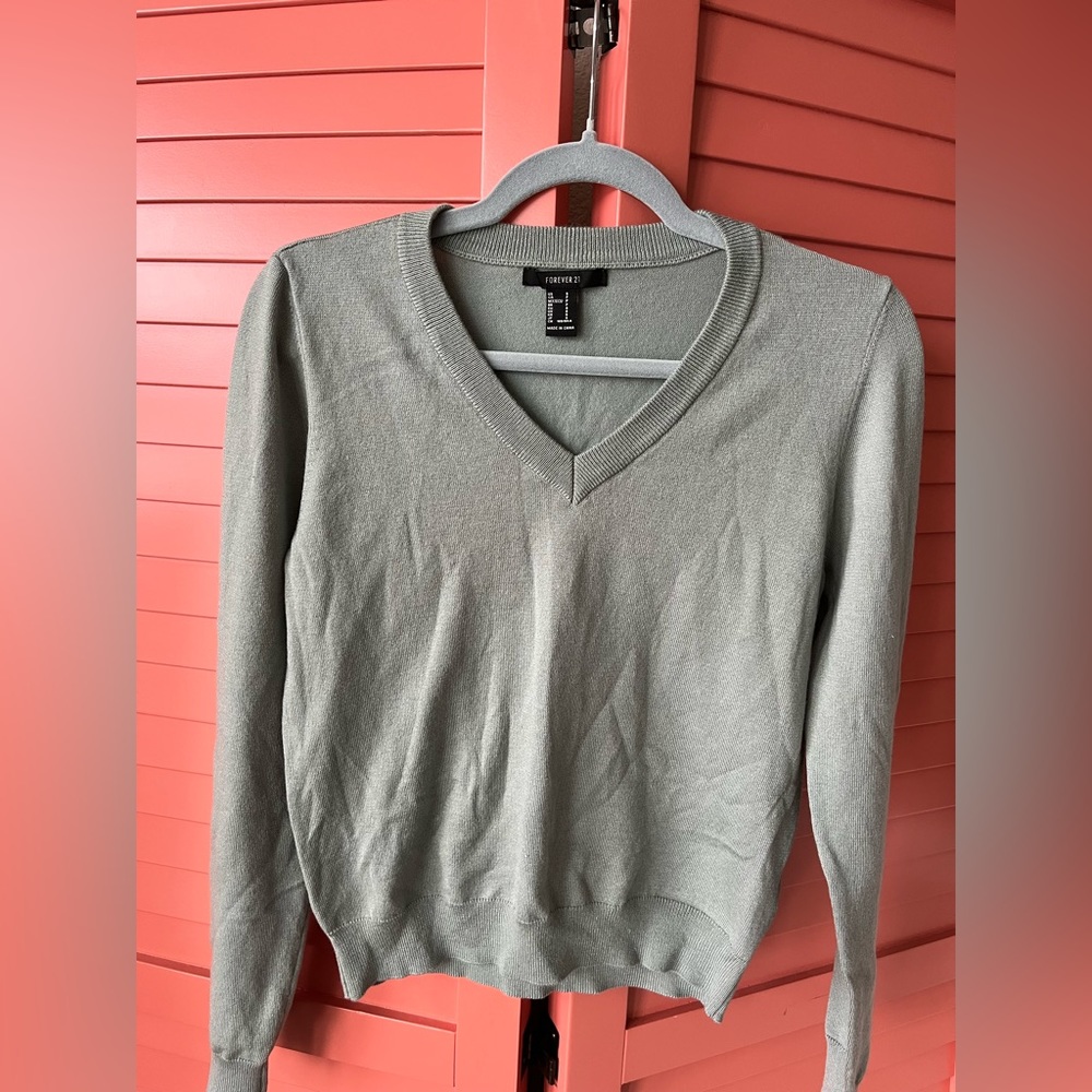 Muted green lightweight sweater